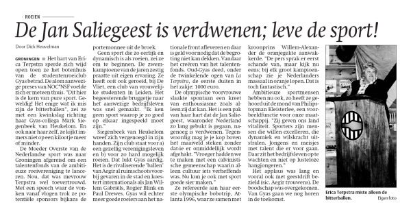 Artikel Talentenfonds Dagblad van het Noorden